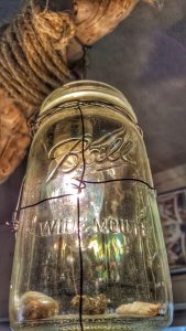 Driftwood and Ball jar light, detail (custom)--JScottMcElroy.com
