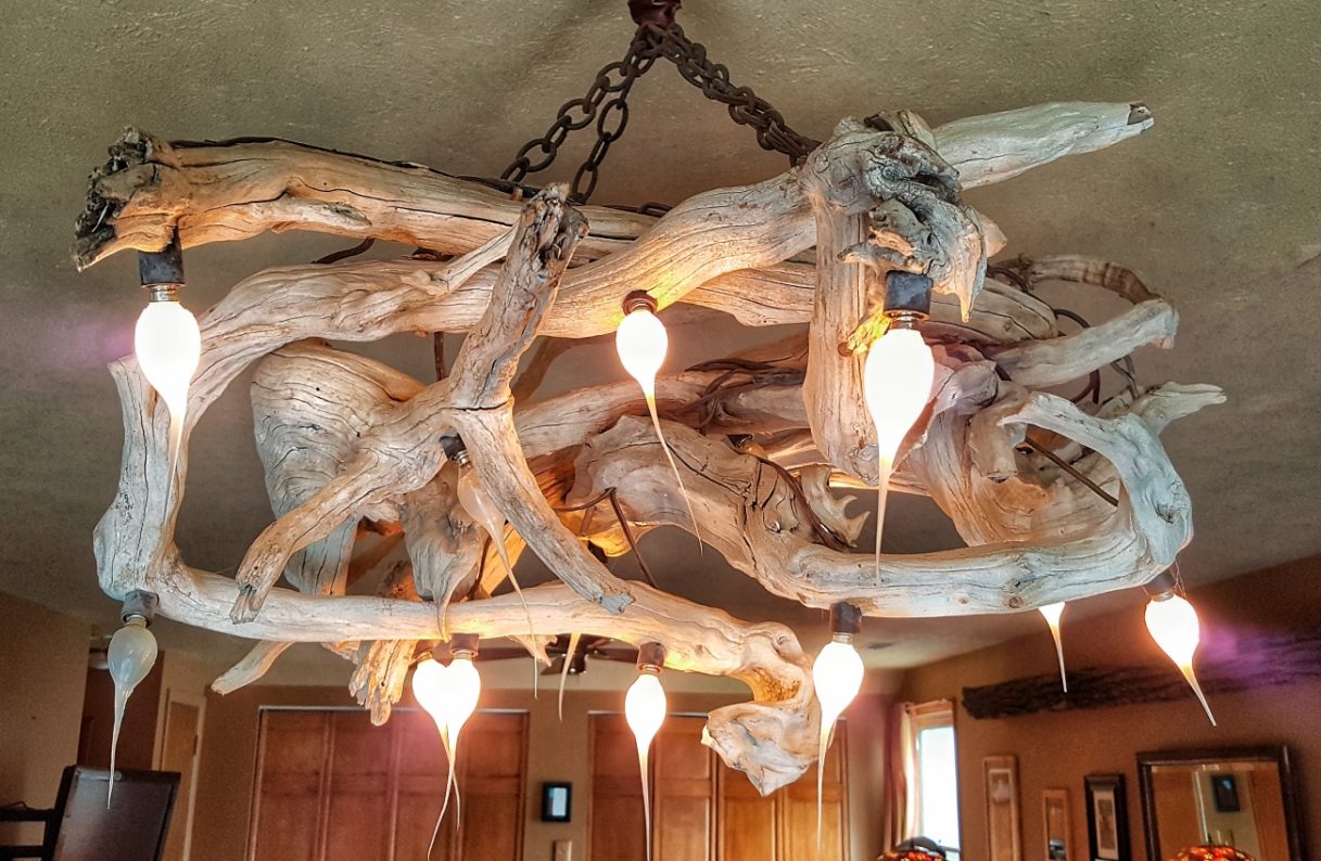 Luminous driftwood chandelier--JScottMcElroy.com