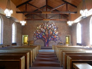 Figure 8.3. The art piece installed in the Garden Chapel at the University of Maryland. Photo: Catherine Kapikian.